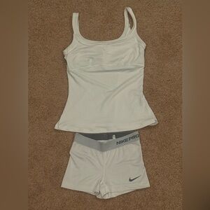 Women Nike white workout set
